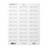 Sage & White Minimale Retouradres Bruidsbruiloft Etiket (Full Sheet)