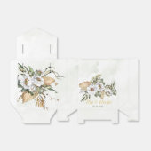 Sage White Peony Wedding Favor Box Bedankdoosjes (Uitgevouwen)