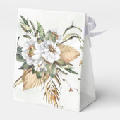 Sage White Peony Wedding Favor Box Bedankdoosjes (Achterkant)