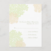 Sage & White Queen Anne's Lace Wedding RSVP Uitnodiging Briefkaart (Voorkant)