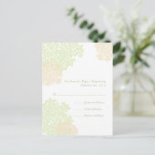 Sage & White Queen Anne's Lace Wedding RSVP Uitnodiging Briefkaart (Staand voorkant)