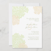 Sage & White Queen's Lace Wedding Invitation Kaart (Voorkant)