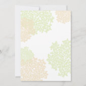 Sage & White Queen's Lace Wedding Invitation Kaart (Achterkant)