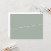 Sage/White Script-tekst Alleen bruiloft onze datum