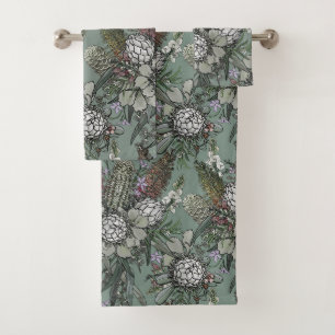 Sage Wilde Struik Bloemenboeket - Protea & Grevill Bad Handdoek