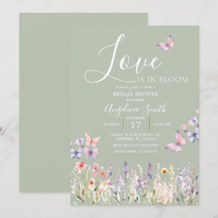 Sage Wildflower Bloemen Vlinder Vrijgezellenfeest Kaart