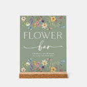 Sage Wildflower Vrijgezellenfeest Bloembalk Teken Acryl Bord (Voorkant)