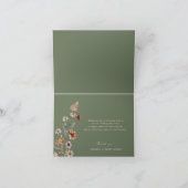 Sage Wildflower Wedding Dank je wel kaart (Binnen)
