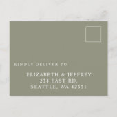 Sage Wildflowers Woodland Garden Floral RSVP Briefkaart (Achterkant)