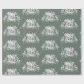 Sage Winter Wonderland Arctic Animals Baby shower Cadeaupapier (Vlak)