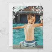 Sage Winter Zwembad Verjaardagsfeest Foto Kaart (Achterkant)