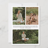 Sage Wit 2024 Modern Arch Foto Afstuderen Aankondiging (Achterkant)