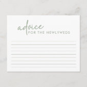 Sage & Wit Minimalistisch Vrijgezellenfeest Advies Informatiekaartje (Voorkant)