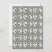 Sage Witte Elegant Modern Design Cheetah Bruiloft Save The Date (Achterkant)