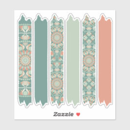 Sage & Zand Retro Cheer Mandala Patroon Washi Tape Sticker