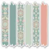 Sage & Zand Retro Cheer Mandala Patroon Washi Tape Sticker (Voorkant)