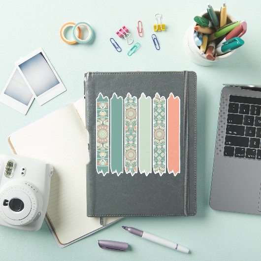 Sage & Zand Retro Cheer Mandala Patroon Washi Tape Sticker (iPad Cover)