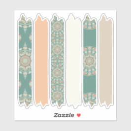 Sage & Zand Retro Cheer Mandala Patterns Planner Sticker