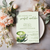 Sage Ze vond haar perfecte Matcha Bruidsuitnodigin Kaart