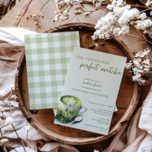 Sage Ze vond haar perfecte Matcha Bruidsuitnodigin