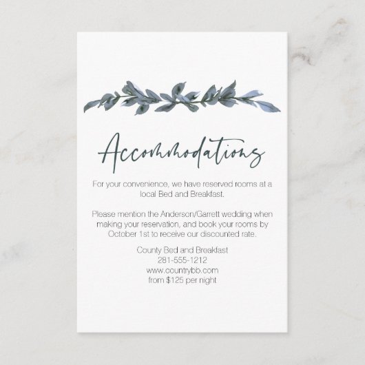 Sage Zilver Groen Bloemen Bruiloft Behuizing Kaart (Voorkant)