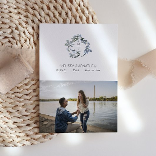 Sage Zilver Groene Bloemige Bewaar Afbeelding Datu Save The Date
