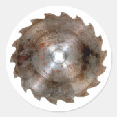Sägeblatt saw blade ronde sticker (Voorkant)