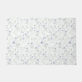 Sageblauwe Aquarel Wilde Bloem Deurmat