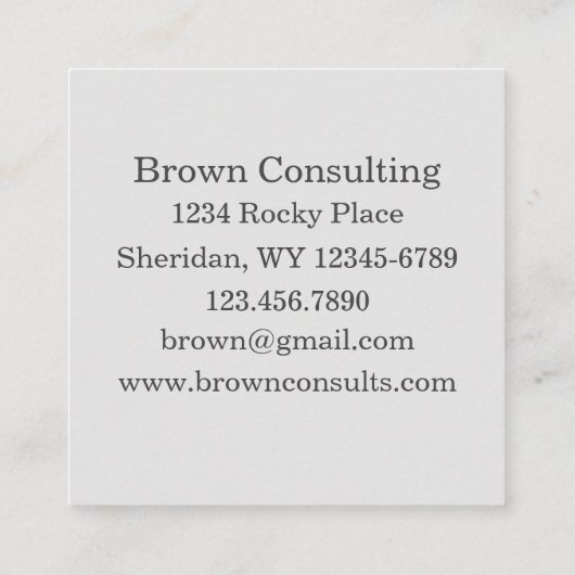 Sagebrush Ink Groene Waterverf Botanisch Plant Vierkante Visitekaartje (Achterkant)