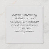 Sagebrush Plant Pen en Ink Zwart Wit Botanisch Vierkante Visitekaartje (Achterkant)