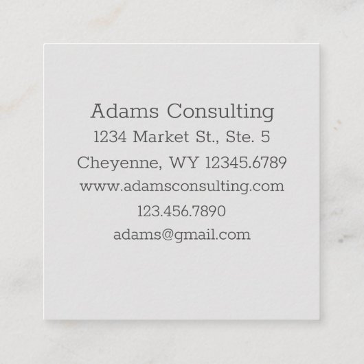 Sagebrush Plant Pen en Ink Zwart Wit Botanisch Vierkante Visitekaartje (Achterkant)