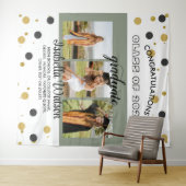 SageGreen Large 3 Photos Graduation Party Backdrop Wandkleed (In Situ (horizontaal))