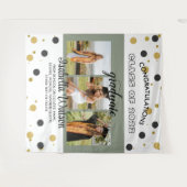 SageGreen Large 3 Photos Graduation Party Backdrop Wandkleed (Voorkant (horizontaal))