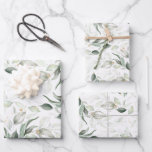 Sagegroen Elegant Zachtegoud Botanisch Loof Inpakpapier Vel<br><div class="desc">Botanische salie groen en goudgroen elegante wikkelpapiervellen</div>