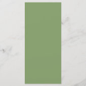 Sagegroen & Kustblauw Elegante Strepen Bruiloft Menu (Achterkant)