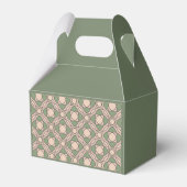 Sagegroene Art Deco Trouwgunstdoos Bedankdoosjes (Achterkant)