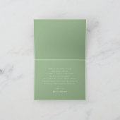 Sagegroene babyshower bedankkaart | Blokken (Binnen)
