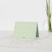 Sagegroene babyshower bedankkaart | Blokken (Achterkant)