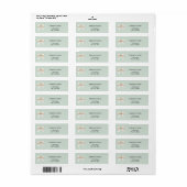Sagegroene beige crème lint retouradres etiket (Full Sheet)
