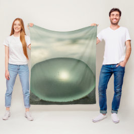 Sagegroene Bevroren Strandglas Textuur Gedempte Ku Fleece Deken