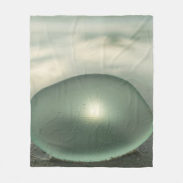 Sagegroene Bevroren Strandglas Textuur Gedempte Ku Fleece Deken