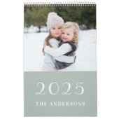 Sagegroene bladkalender 2025 fotokalender kalender (Hoes)