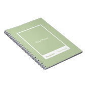 Sagegroene Blokcitaat Klassieker Notitieboek (Rechterzijde)