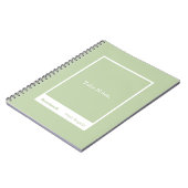 Sagegroene Blokcitaat Klassieker Notitieboek (Linkerzijde)
