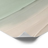 Sagegroene Blush Minimalistische Abstracte Landsch Poster (Hoek)