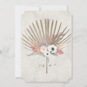Sagegroene BOHO-bloemstuk Pampas Koppel Bruiloft Kaart (Achterkant)