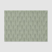 Sagegroene Boho Paaspatroon Wortel Lente Tissuepapier (Voorkant)