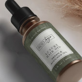Sagegroene Boho-patroon Logo 2OZ druppelfles Etiket