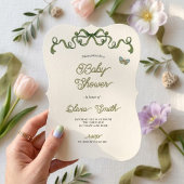 Sagegroene Boog Baby Shower Kaart