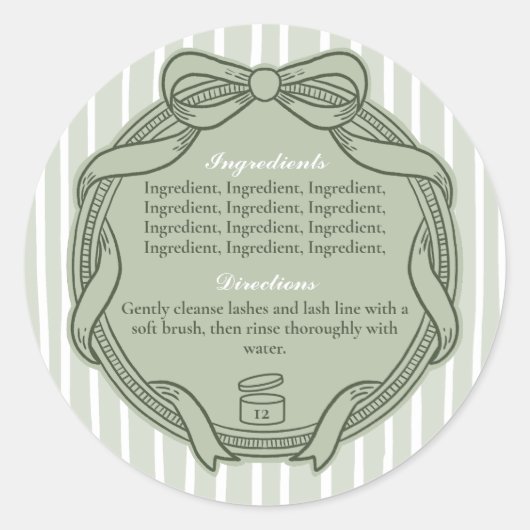 Sagegroene Boogframe Ingredienten Richtingen Label (Voorkant)